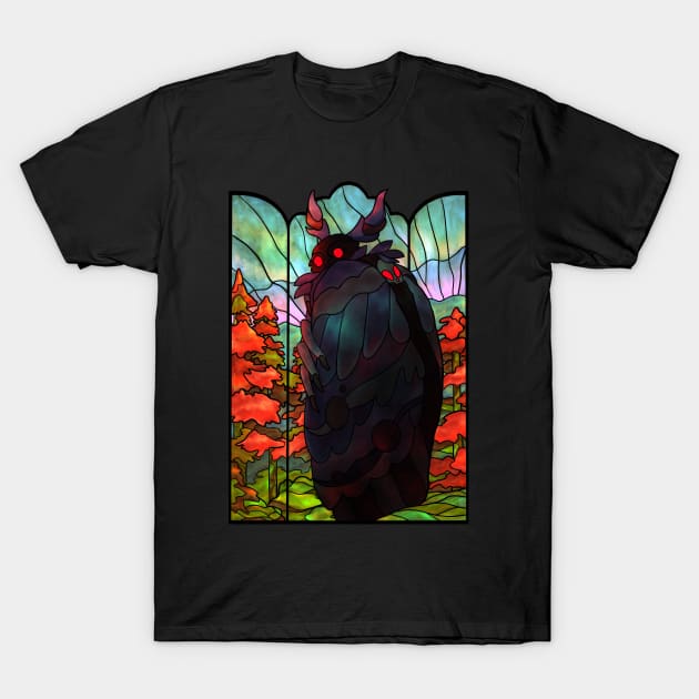 Glass Stained Mothman T-Shirt by INOGArt